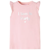 VidaXL Kindershirt met ruches aan de mouwen 128 lichtroze