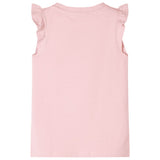 VidaXL Kindershirt met ruches aan de mouwen 128 lichtroze