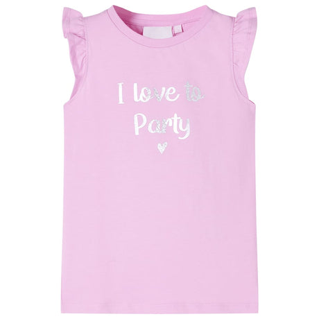 Vidaxl kindershirt met ruches aan de mouwen 116 lila