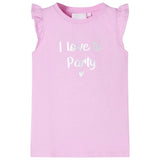 Vidaxl kindershirt met ruches aan de mouwen 128 lila