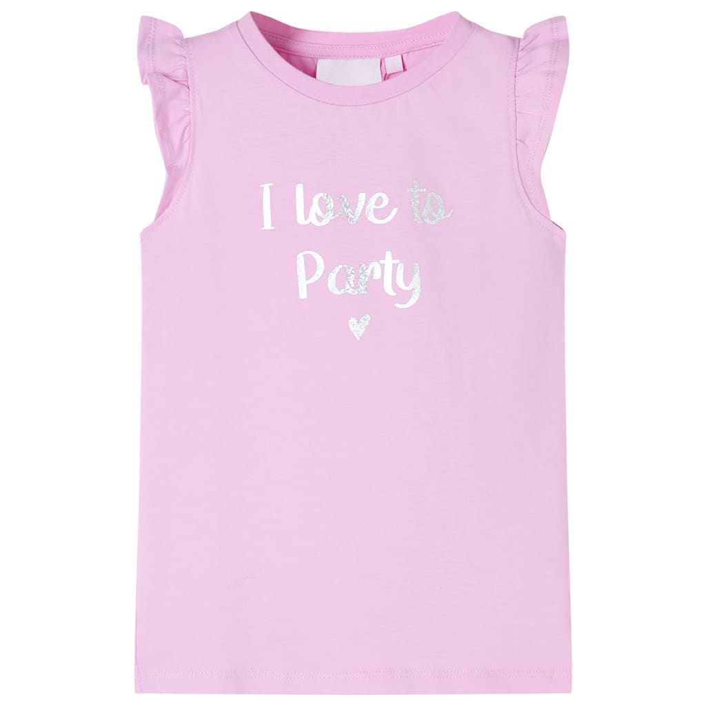 Vidaxl kindershirt met ruches aan de mouwen 140 lila