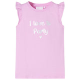 Vidaxl kindershirt met ruches aan de mouwen 140 lila