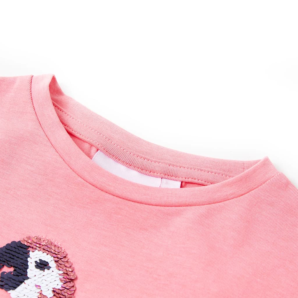 Vidaxl kindershirt 116 fluorescerend roze
