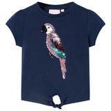 Vidaxl kindershirt 128 marineblauw