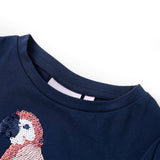 VidaXL Kindershirt 140 marineblauw
