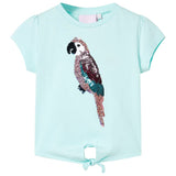 VidaXL Kindershirt 104 lichtzeeblauw