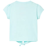 Vidaxl kindershirt 116 lichtzeeblauw