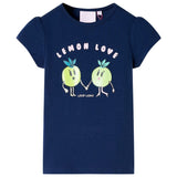 VidaXL Kindershirt 116 marineblauw