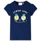VidaXL Kindershirt 128 marineblauw