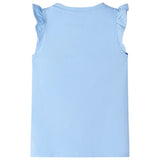 Vidaxl kindershirt met ruches aan de mouwen 104 lichtblauw