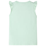 Vidaxl kindershirt met ruches aan de mouwen 92 zachtgroen