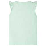 Vidaxl kindershirt met ruches aan de mouwen 116 zachtgroen