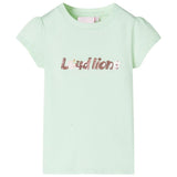 VidaXL Kindershirt met kapmouwen 140 zachtgroen