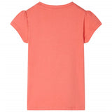 VidaXL Kindershirt met kapmouwen 104 koraalkleurig