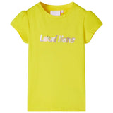 VidaXL Kindershirt met kapmouwen 92 felgeel