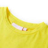 VidaXL Kindershirt met kapmouwen 128 felgeel