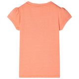 VidaXL Kindershirt met kapmouwen 116 neonoranje