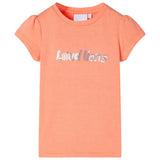 VidaXL Kindershirt met kapmouwen 140 neonoranje