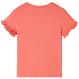 VidaXL Kindershirt met korte mouwen 92 koraalkleurig