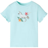 Vidaxl kindershirt met korte mouwen 116 lichtzeeblauw