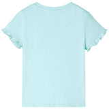 VidaXL Kindershirt met korte mouwen 140 lichtzeeblauw