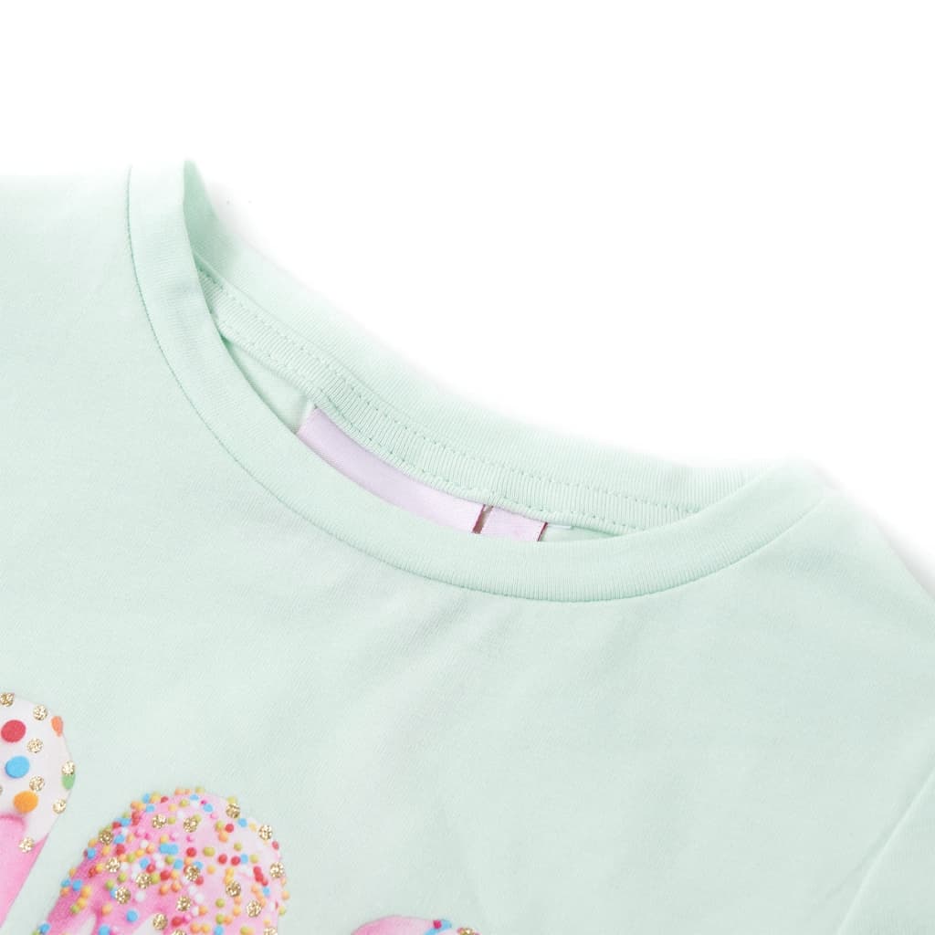 Vidaxl kindershirt 116 lichtmint