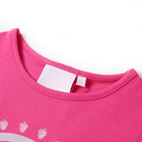 Vidaxl kindershirt 128 donkerroze