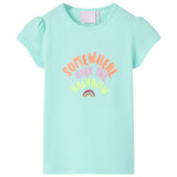 VidaXL Kindershirt 128 lichtzeeblauw