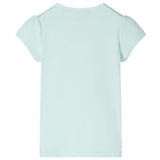 Vidaxl kindershirt met kapmouwen 128 lichtmintkleur