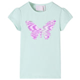 Vidaxl kindershirt met kapmouwen 140 lichtmintkleur