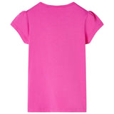 Vidaxl kindershirt met kapmouwen 116 donkerroze