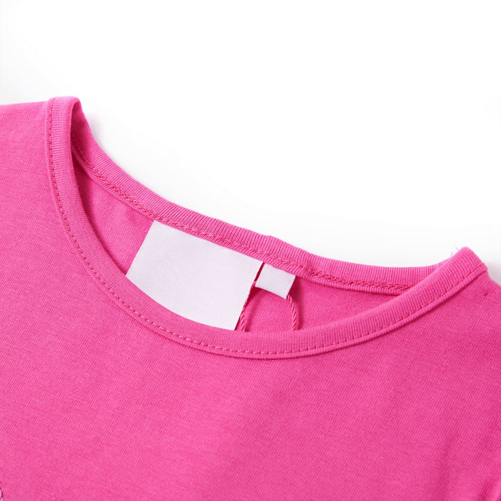 Vidaxl kindershirt met kapmouwen 116 donkerroze