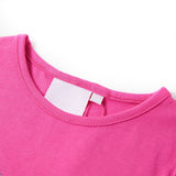 VidaXL Kindershirt met kapmouwen 128 donkerroze