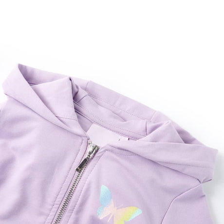 Vidaxl kindervest met capuchon 104 lila