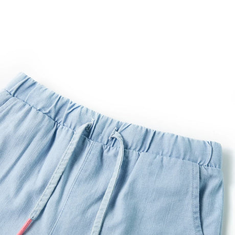 Vidaxl kindershorts 128 zachtdenimblauw