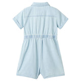 Vidaxl kinderonesie met korte mouwen 104 zachtblauw