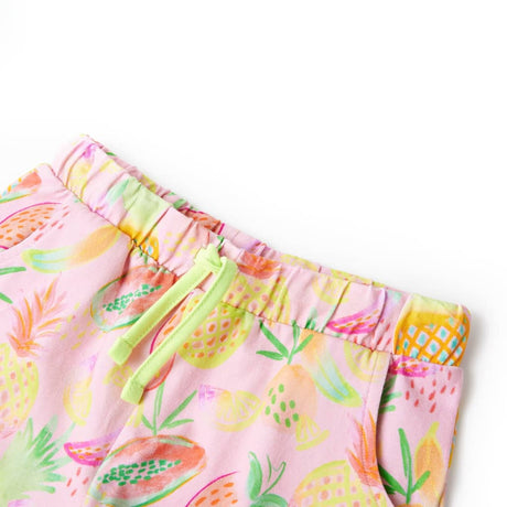 Vidaxl kindershort met trekkoord 140 zachtroze