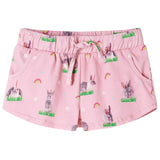 Vidaxl kindershorts met trekkoord 128 lichtroze