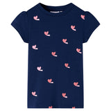 Vidaxl kindershirt 128 marineblauw