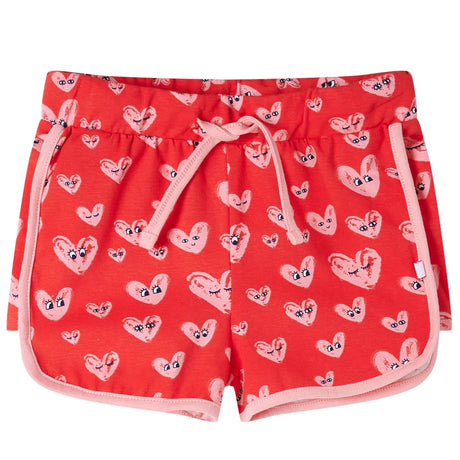 Vidaxl kindershort met trekkoord 128 rood