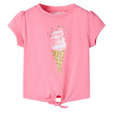 Vidaxl kindershirt 140 fluorescerend felroze