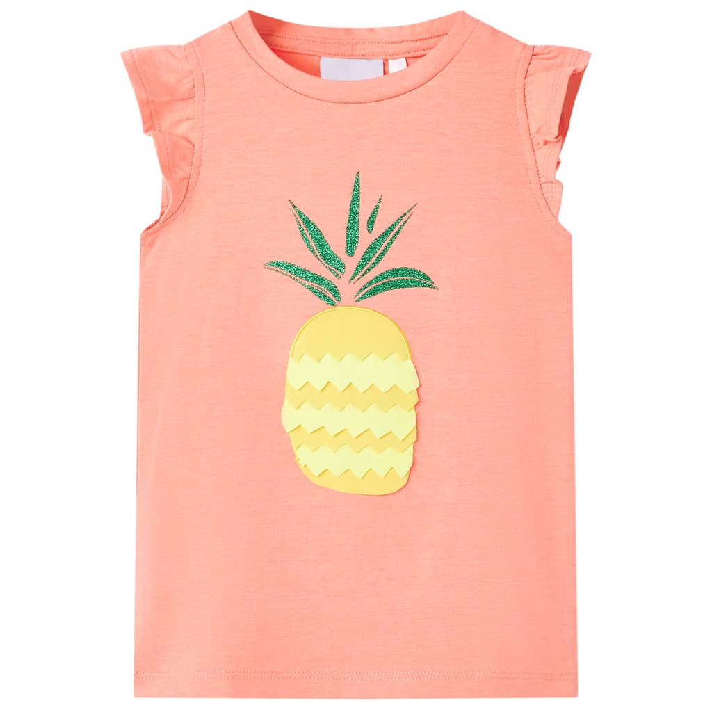 Vidaxl kindershirt 140 neonkoraal