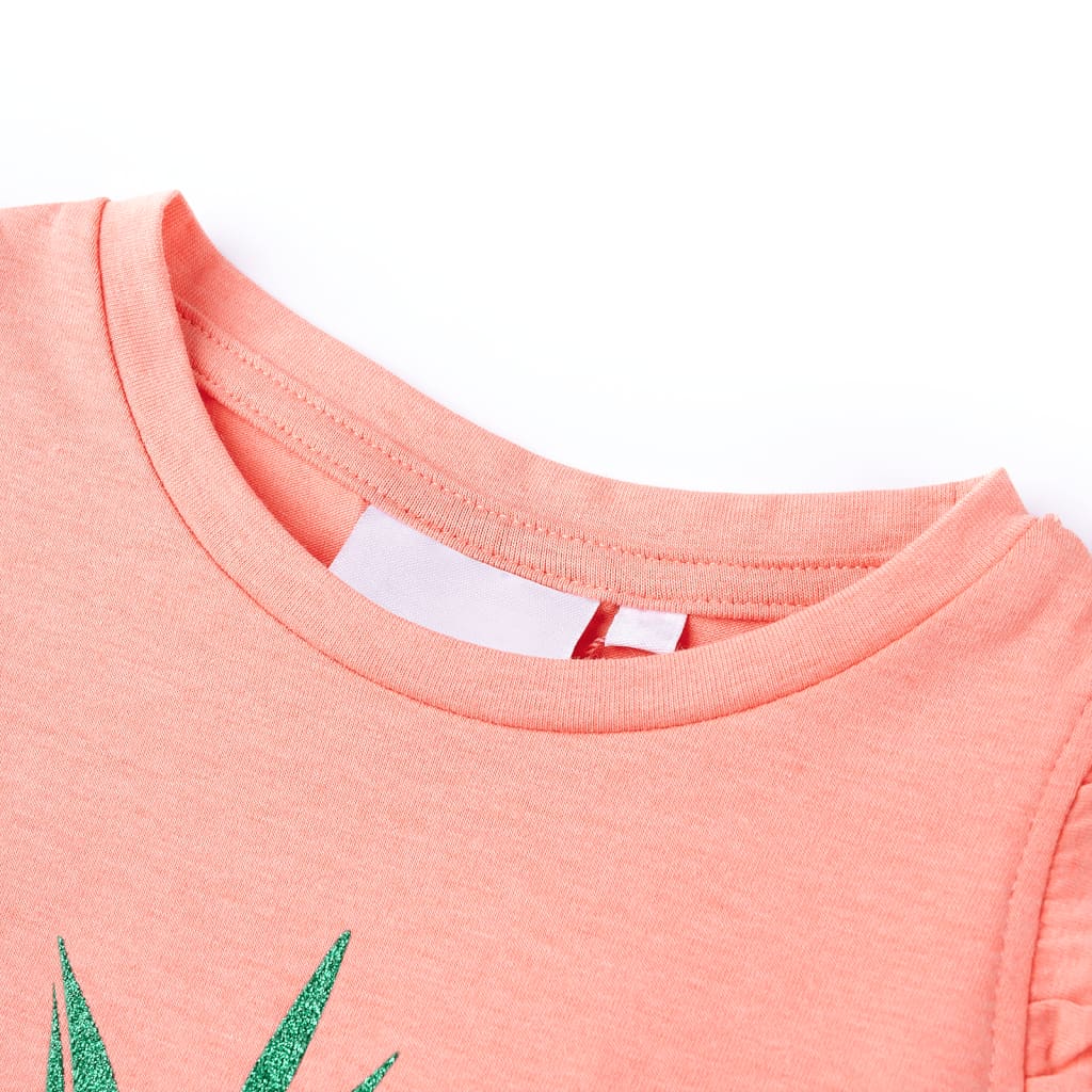 Vidaxl kindershirt 140 neonkoraal