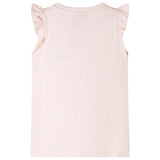 VidaXL Kindershirt met ruches aan de mouwen 128 zachtroze