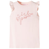VidaXL Kindershirt met ruches aan de mouwen 140 zachtroze