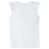 VidaXL Kindershirt met ruches aan de mouwen 92 ecru