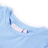 Vidaxl kindershirt met ruches aan de mouwen 128 lichtblauw