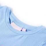 Vidaxl kindershirt met ruches aan de mouwen 140 lichtblauw
