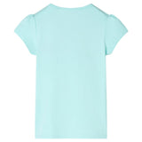 VidaXL Kindershirt 116 lichtzeeblauw