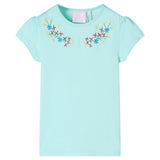 Vidaxl kindershirt 128 lichtzeeblauw